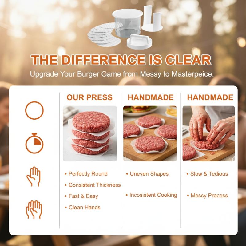 Camping Cooking Container - Presse à hamburgers multicouche antiadhésive de