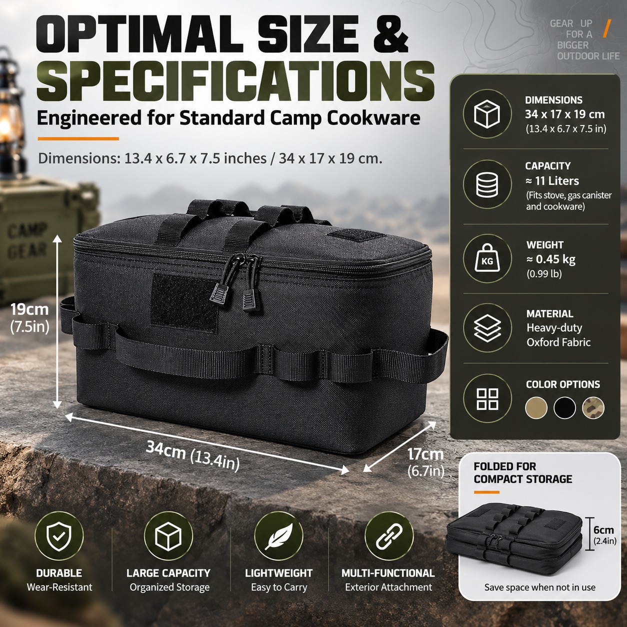 Sac de rangement multifonction - Camping Cooking Organizer avis et prix