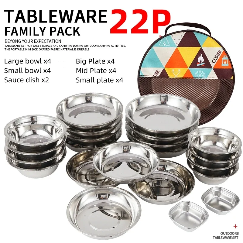 Ensemble de vaisselle portable - Camping Cooking Dining Set avis et prix
